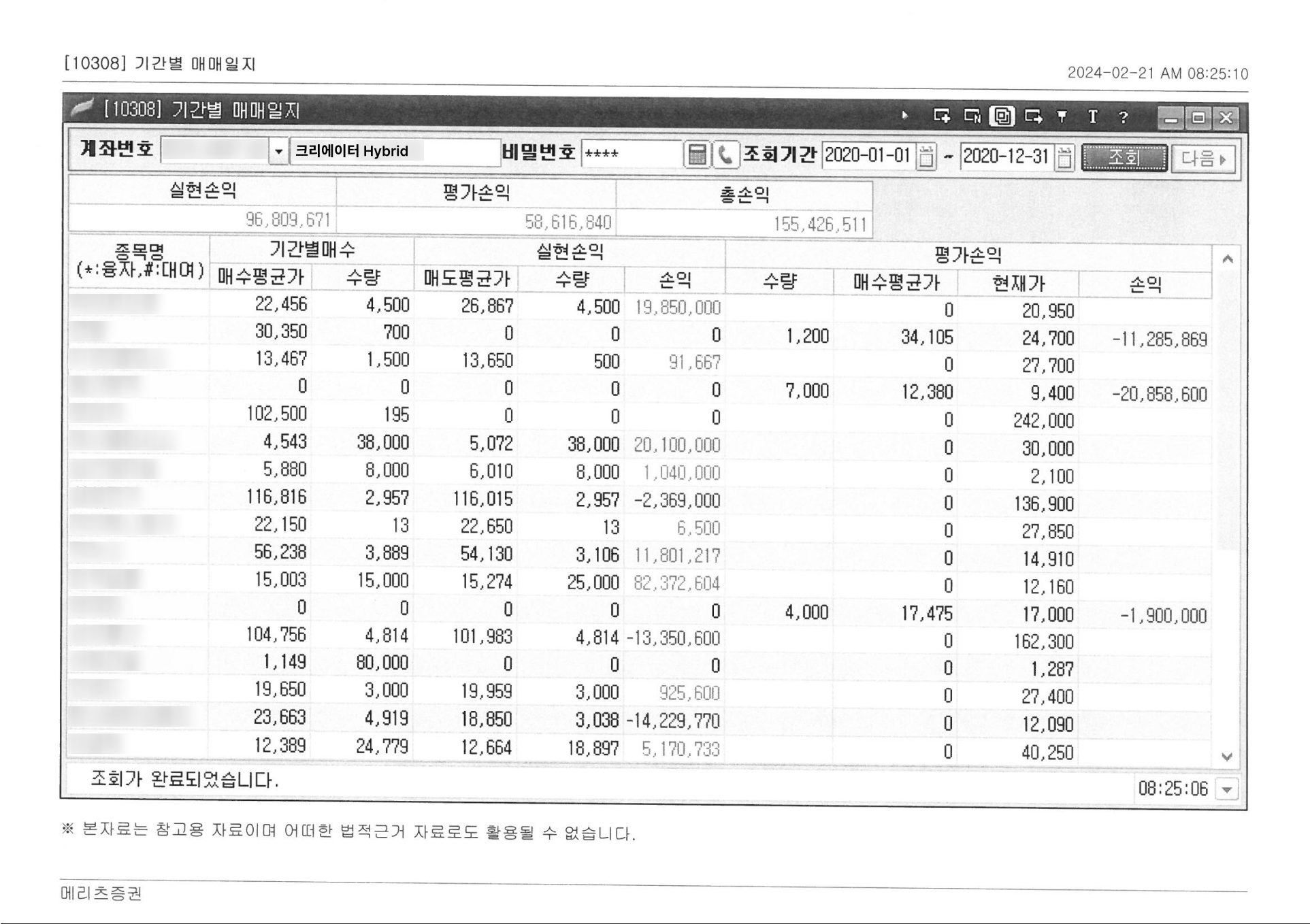 F&F홀딩스 수익 인증 이미지